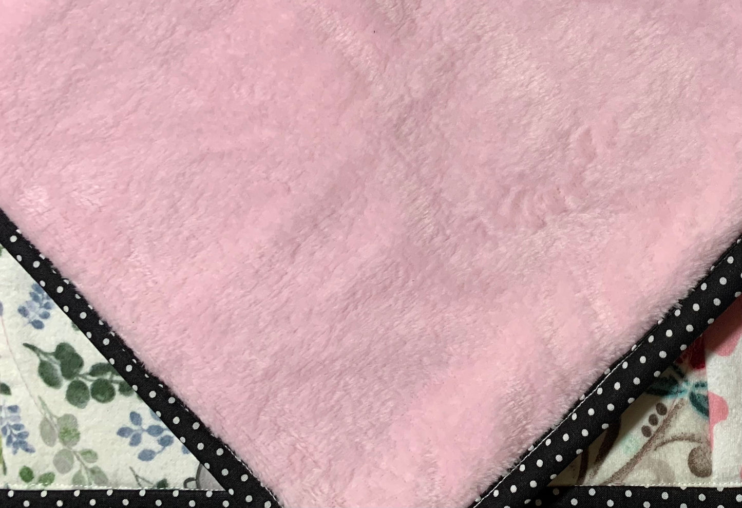 Patchwork Flannel (Pink + Black + White) Quilt