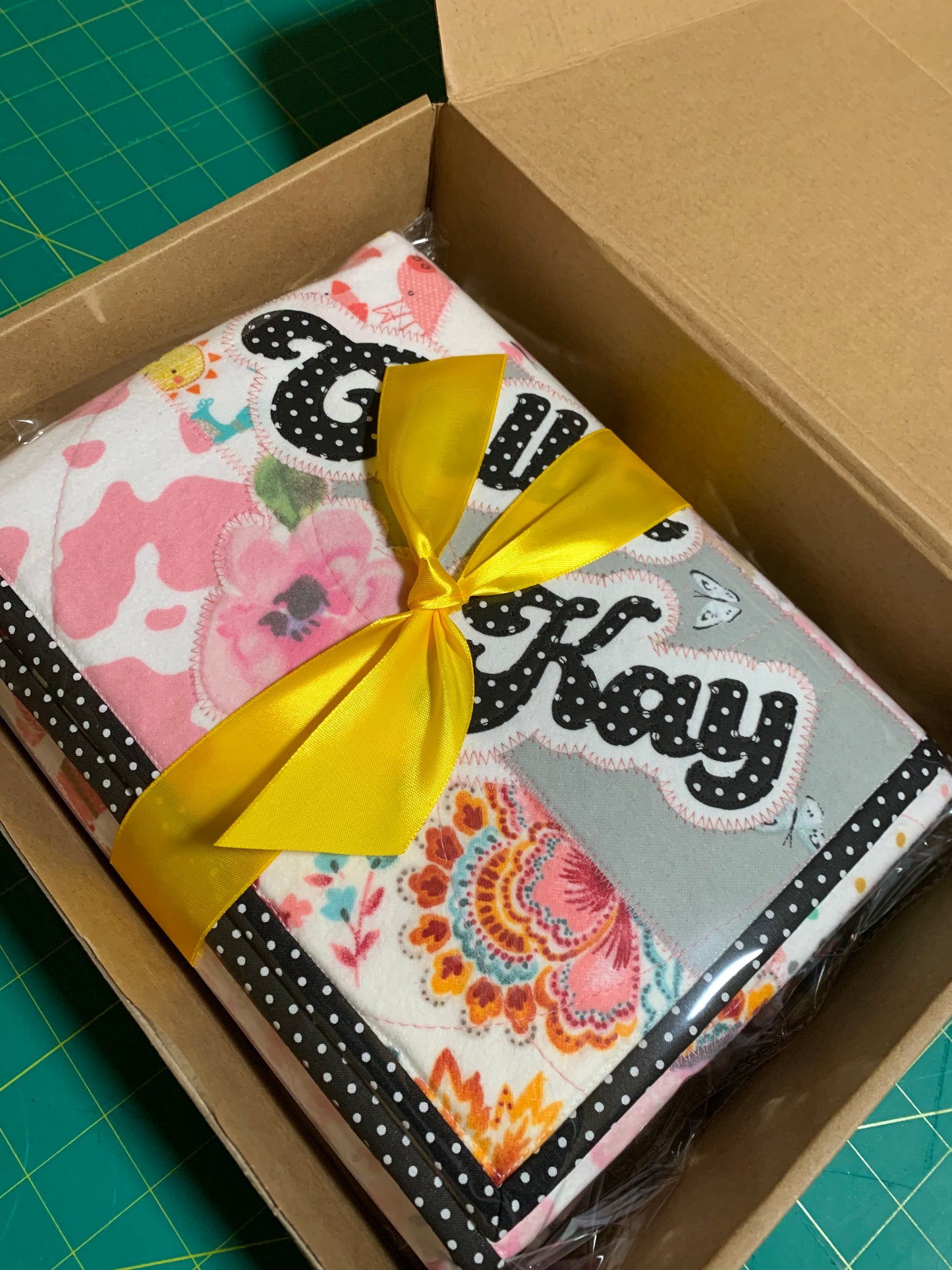 Patchwork Flannel (Pink + Black + White) Quilt