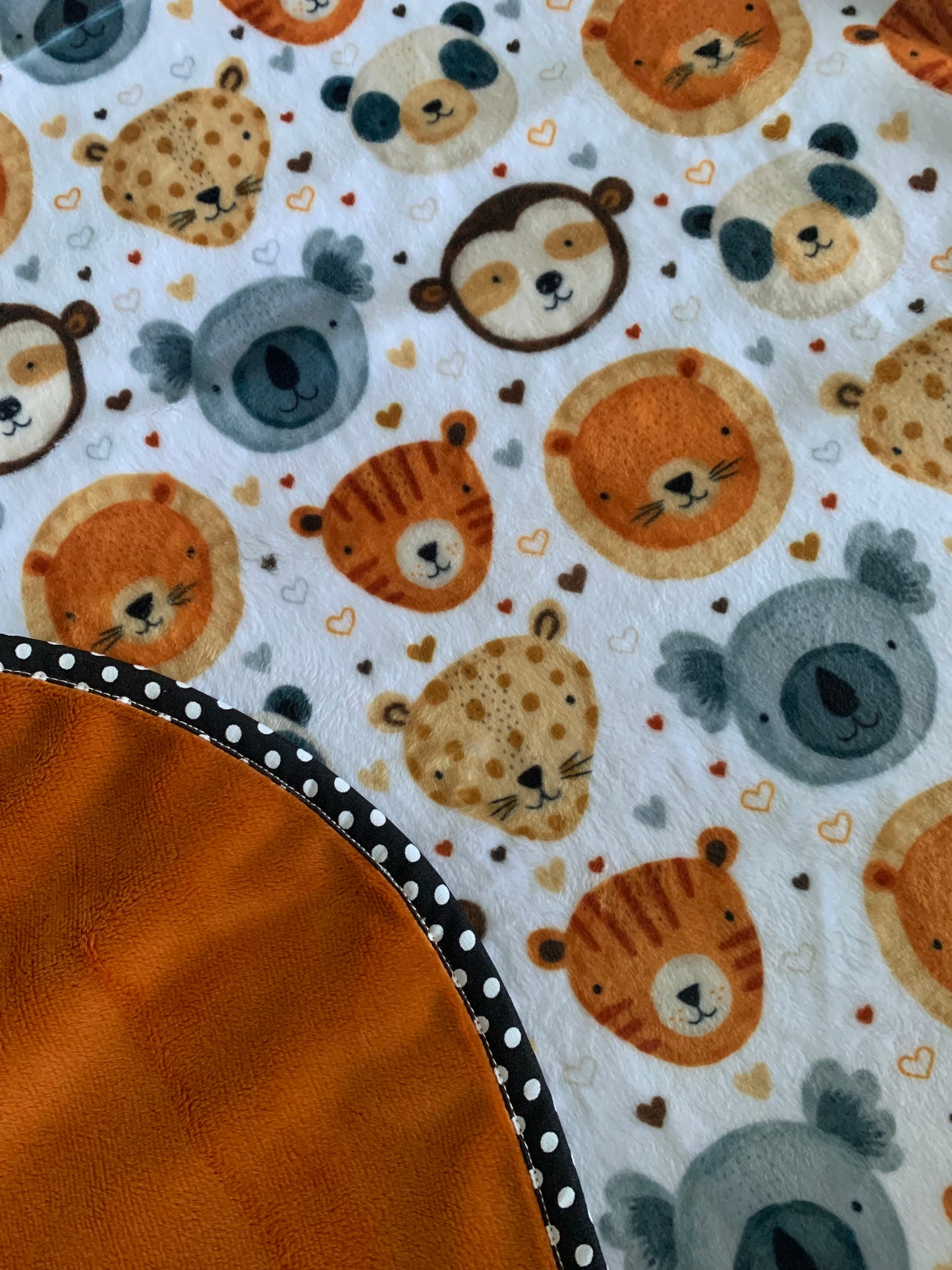 Minky Animal Baby Blanket